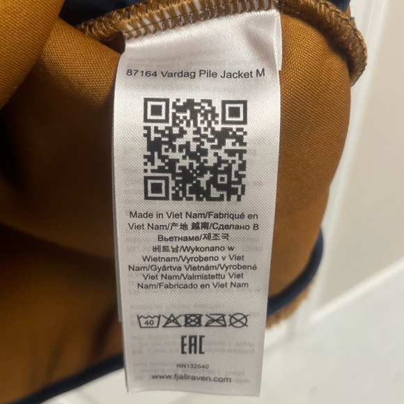 Fjallraven Brown and Navy Fleece Jacket - Picture 6 of 7